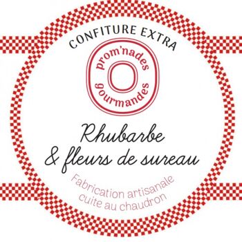 Confiture Rhubarbe et fleurs de sureau de Haute Savoie 2