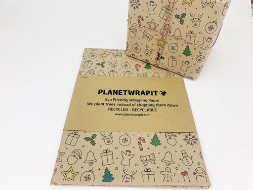 3m Christmas Fun Recycled Kraft Wrapping Paper