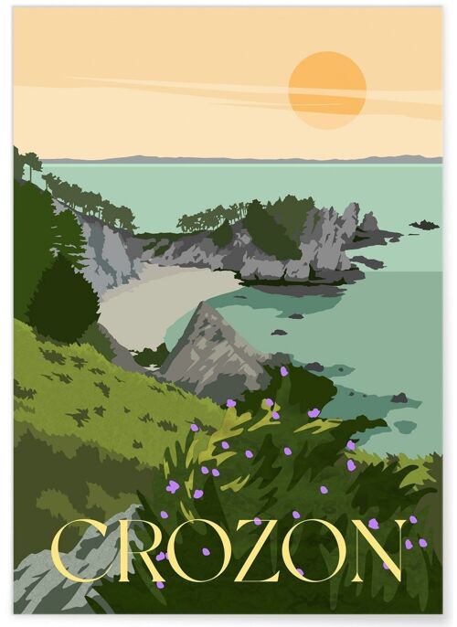 Affiche illustration de la ville de Crozon