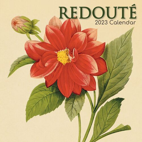 Calendrier 2023 Dessin Fleur retro Pierre-Joseph Redouté