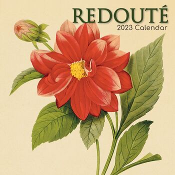 Calendrier 2023 Dessin Fleur retro Pierre-Joseph Redouté 1