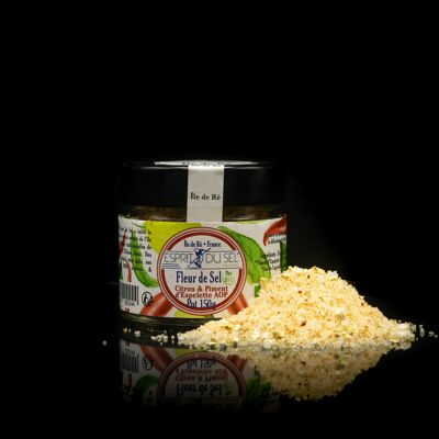 FLEUR DE SEL CITRON & PIMENT D'ESPELETTE AOP POT 130GR