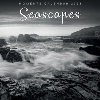Calendar 2023 Seaside black and white