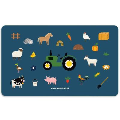 Planche à déjeuner en formica avec animaux de la ferme – 1 UE = 5 pièces