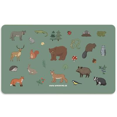 Formica breakfast board with forest animals – 1 PU = 5 pieces