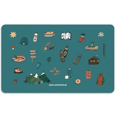 Formica breakfast board with hiking motifs – 1 PU = 5 pieces