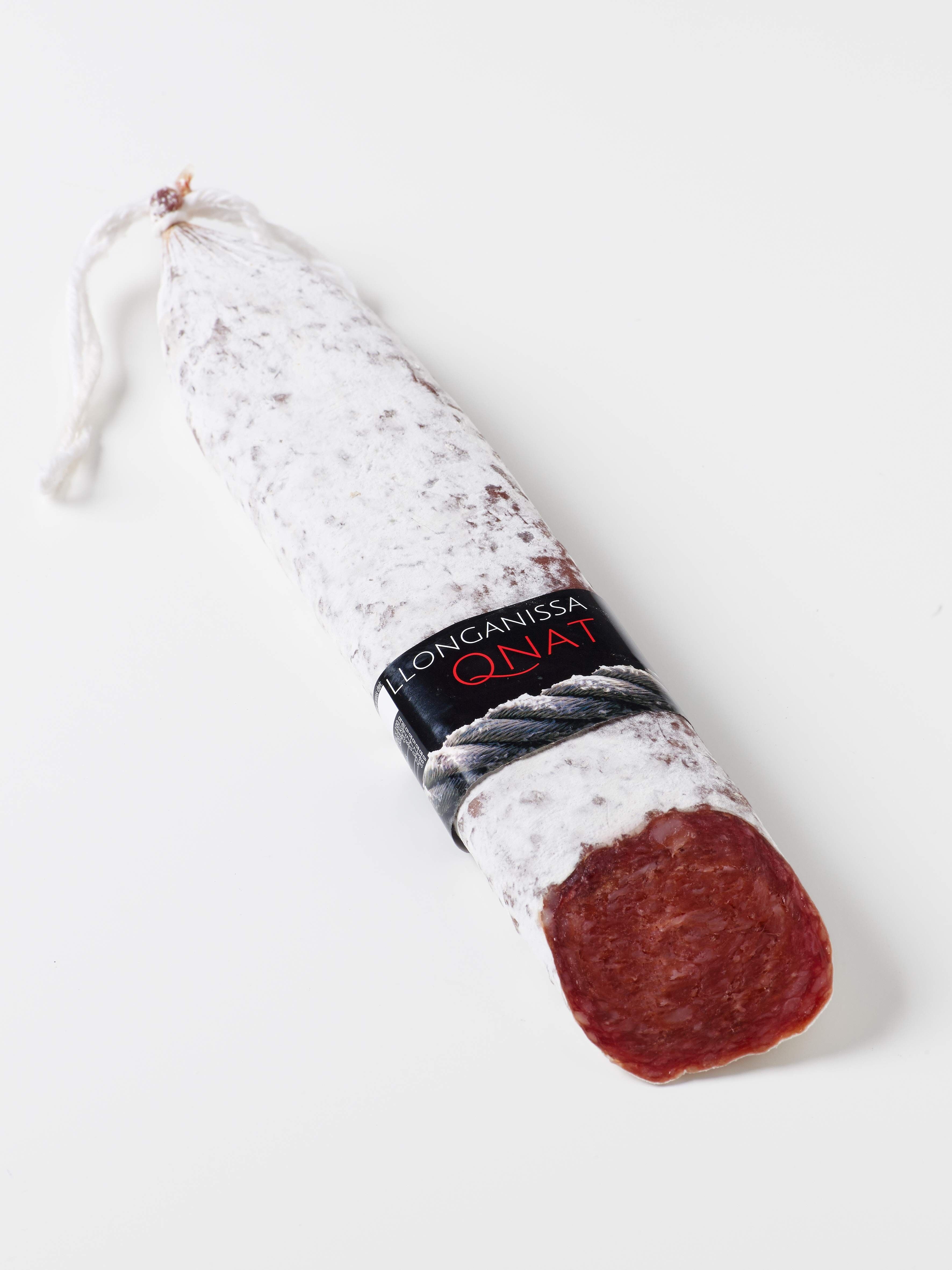 Longaniza-Wurst Qnat verpackt