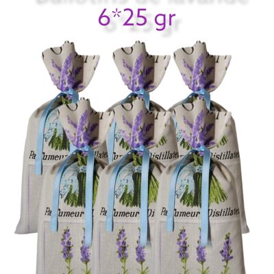 lote de 6 Ballotines de lavanda 25 gr