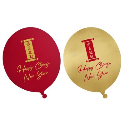 Partyballons zum Chinesischen Neujahrsfest - Rot & Gold