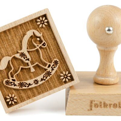 Folkroll Motiv-Keksstempel Schaukelpferd 55x55mm