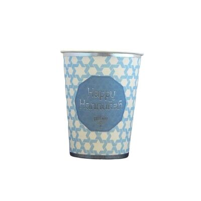 Happy Hanukkah Party Cups (10pk) - Blu e Argento