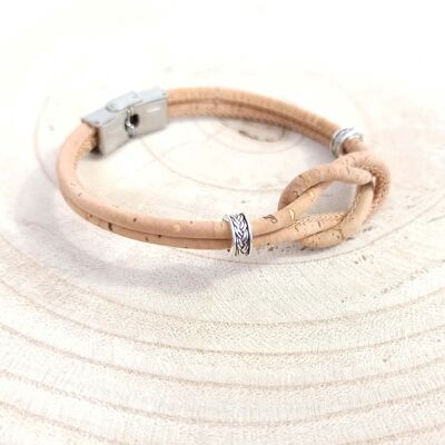 Men's natural cork bracelet - Tom