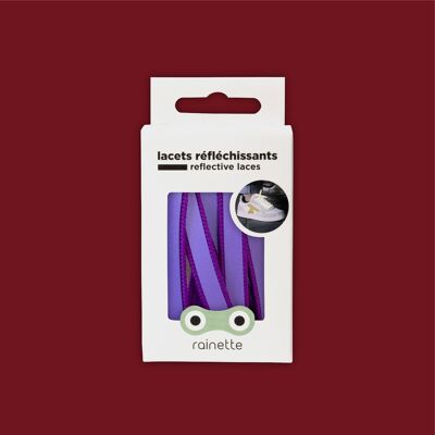 Cordones reflectantes | púrpura tono sobre tono