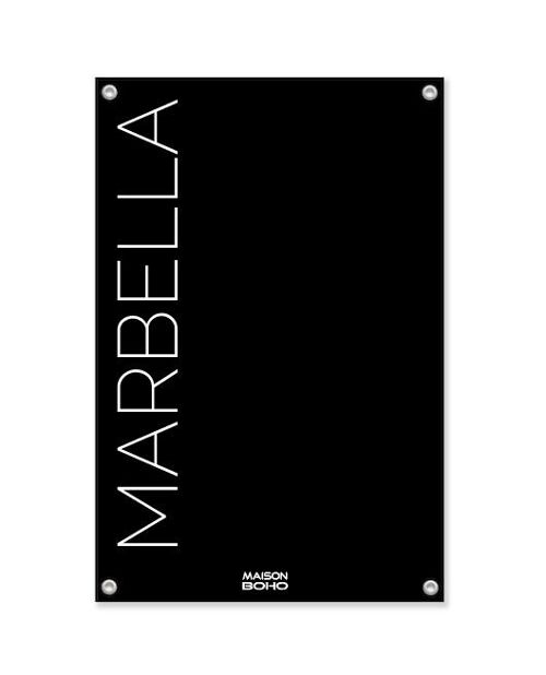 Outdoor Tuinposter | Marbella | Black | 70x100cm
