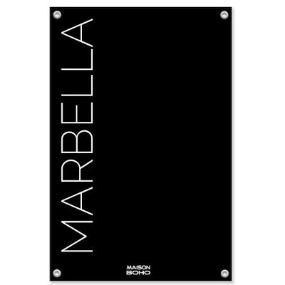 Tuinposter al aire libre | Marbella | Negro | Los 70x100cm