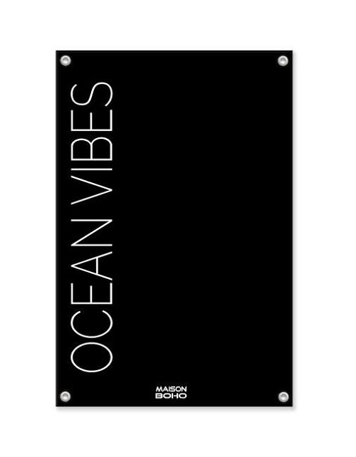 Outdoor Tuinposter | Ocean Vibes | Black | 70x100cm