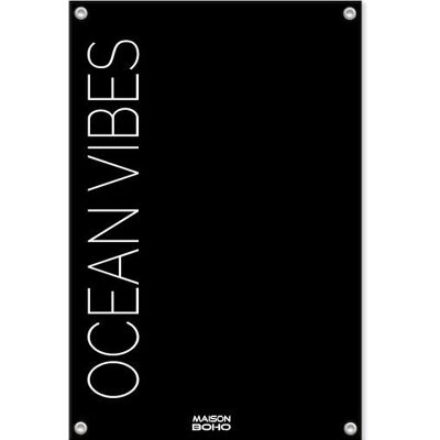 Outdoor Tuinposter | Ocean Vibes | Schwarz | 70x100cm