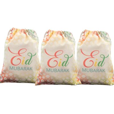 Saco de recuerdo de Eid Mubarak (paquete de 3) - Geométrico