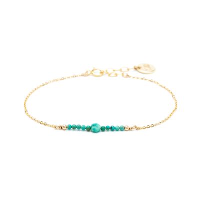 Bracelet Chance - Turquoises & or