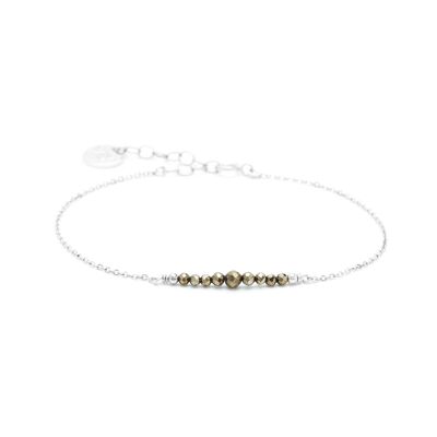 Bracelet Chance - Pyrites & argent