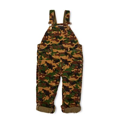 Camouflage Corduory Dungarees