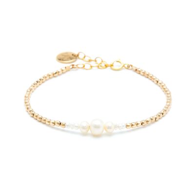 Bracelet Queen Bouton - Perles de culture & or