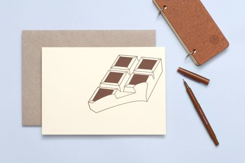 Carte A5 tablette de chocolat