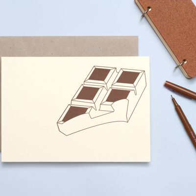 A5 card chocolate bar