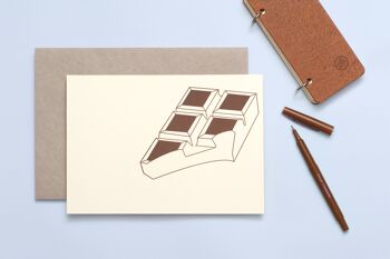 Carte A5 tablette de chocolat 1