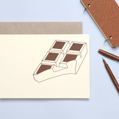 A5 tarjeta de barra de chocolate