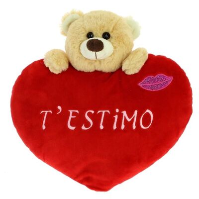 Heart with bear t'estimo 30cm
