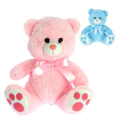 BLUE AND PINK BEAR 45CM