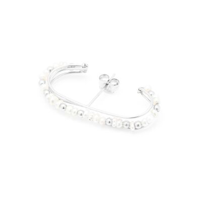 Boucles d'oreilles Queen Illusion - Perles de culture & argent