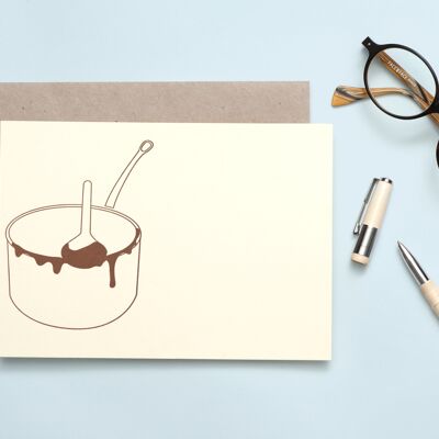 A5 card casserole and chocolate