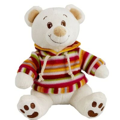 TEDDY BEAR SWEATSHIRT STRIPES 28CM