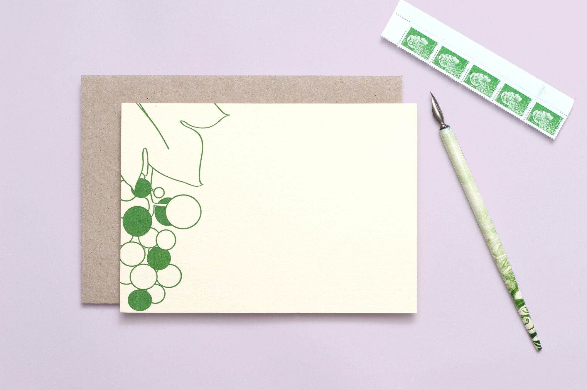 Carte A5 grappe de raisin