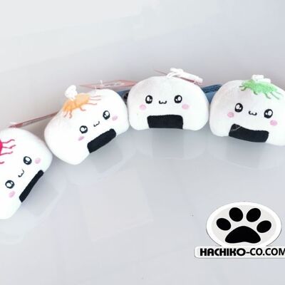 ONIGIRI 8CMS 4 ASSORTED KEYCHAING