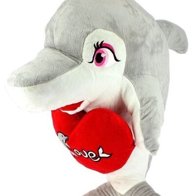 DOLPHIN BOW AND HEART 42CM