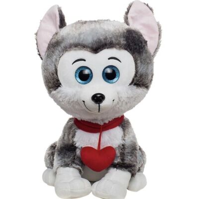 HUSKY DOG HEART 42 CM