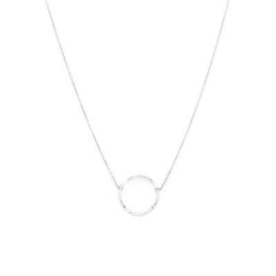 Collier Essentiel anneau martelé - argent