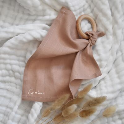 Mini Linen Swaddle - Dusty Pink