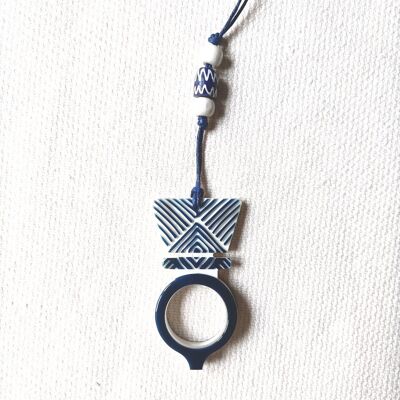 Pendentifs-lunettes Bleu Touareg