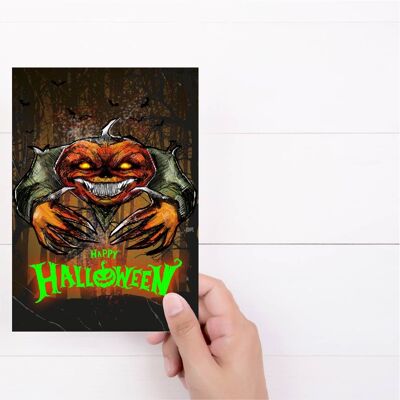Halloween-Kürbis-Karte | Glückliche Halloween-Karte | Herbstkarte | Geburtstagskarte