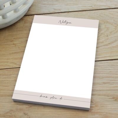 Notepad A6 | Notepad beige | blocks | pad of paper