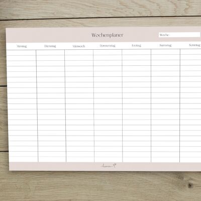 Weekly planner A4 | Weekly overview in landscape format | Home Office Planner | Scheduler | weekly planner