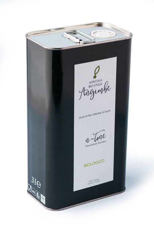 N-Tone Monocultivar - Organic Extra Virgin Olive Oil 3LT Can
