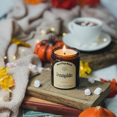 Pumpkin candle - glass jar - 180 ml