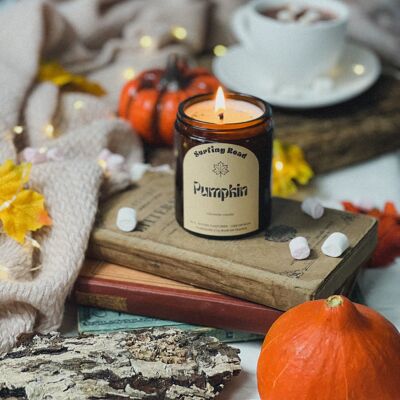 Pumpkin candle - glass jar - 180 ml