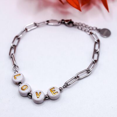 Bracelet "Love" Stainless steel Silver