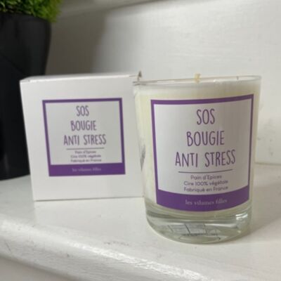 Ideal gift: "SOS anti-stress" candle with a gingerbread scent